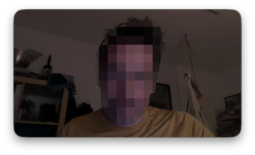 The camera in a rounded rectangle